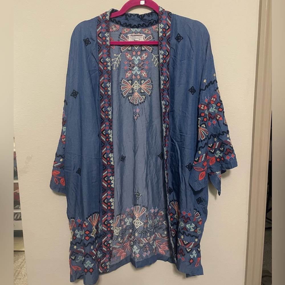 Johnny Was Mareen Chambray Kimono: XL - Picture 7 of 8